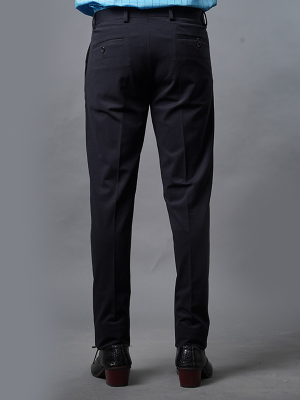 White Heart Men's cotton rich dark grey colour crop length formal trouser