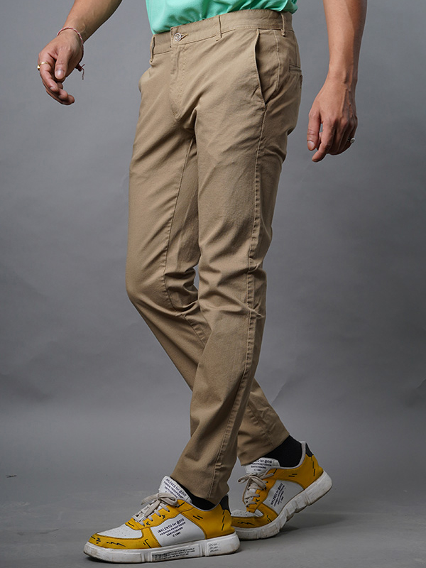 Buy BEZLER Men Regular Fit Light Grey Cotton Trousers (30) at Amazon.in