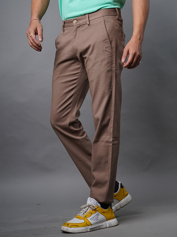 Brown Color Cotton Trouser - W & G