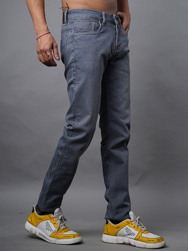 Steel Grey Color Jeans (DRAGON HILL) - W & G
