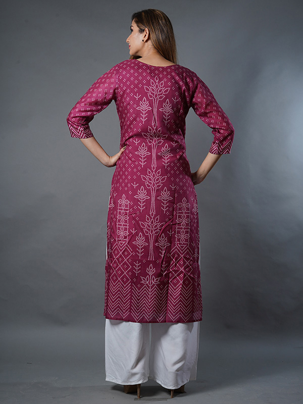 Dark Pink Color Designer Kurti - W & G